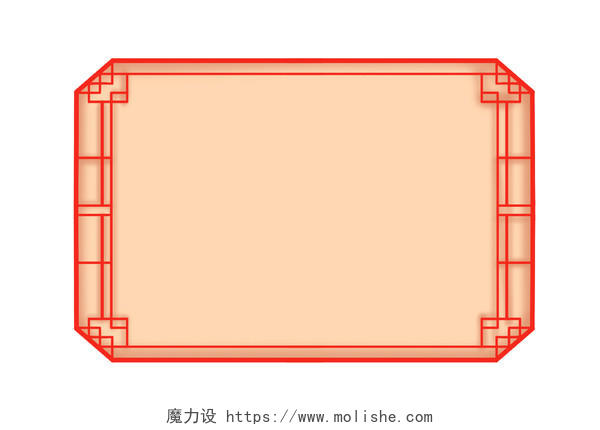 中国式古风红色边框装饰